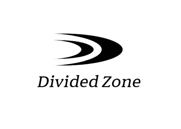 Logo of 'Divided Zone' with a stylized design on a white background